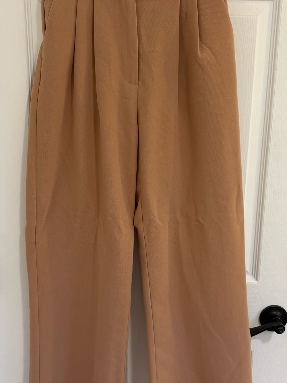 Abercrombie & Fitch Tailored Wide-Leg Pants in Camel